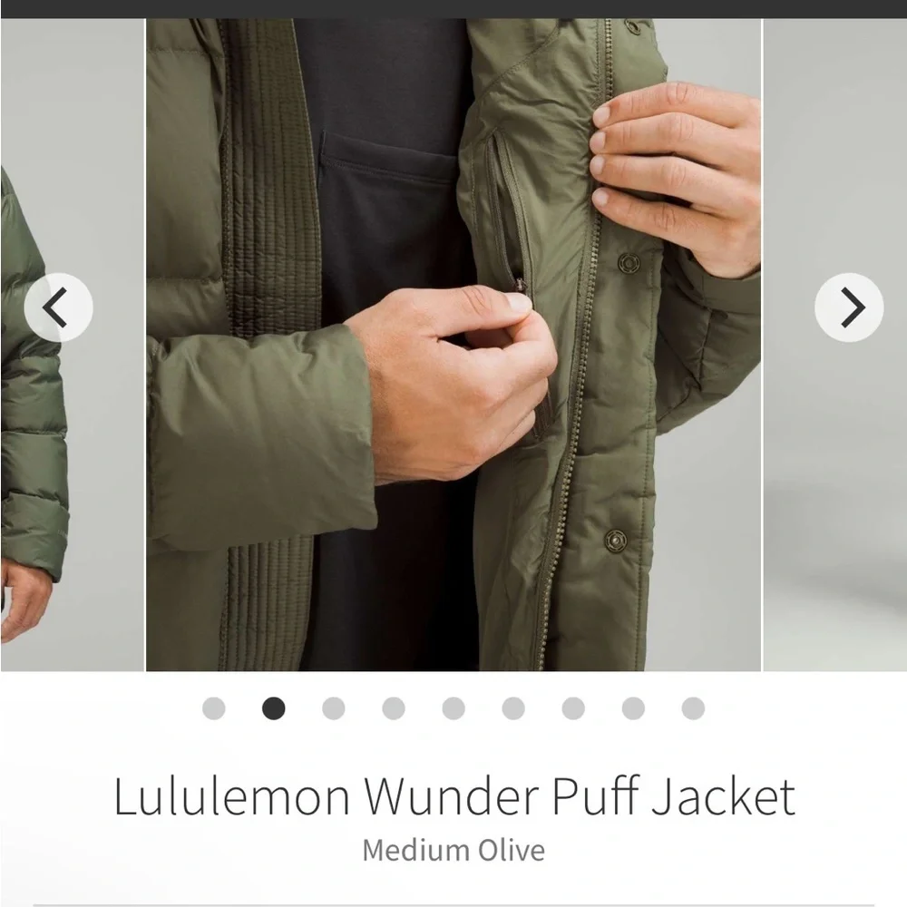 MENS M LULULEMON OLIVE GREEN JACKET